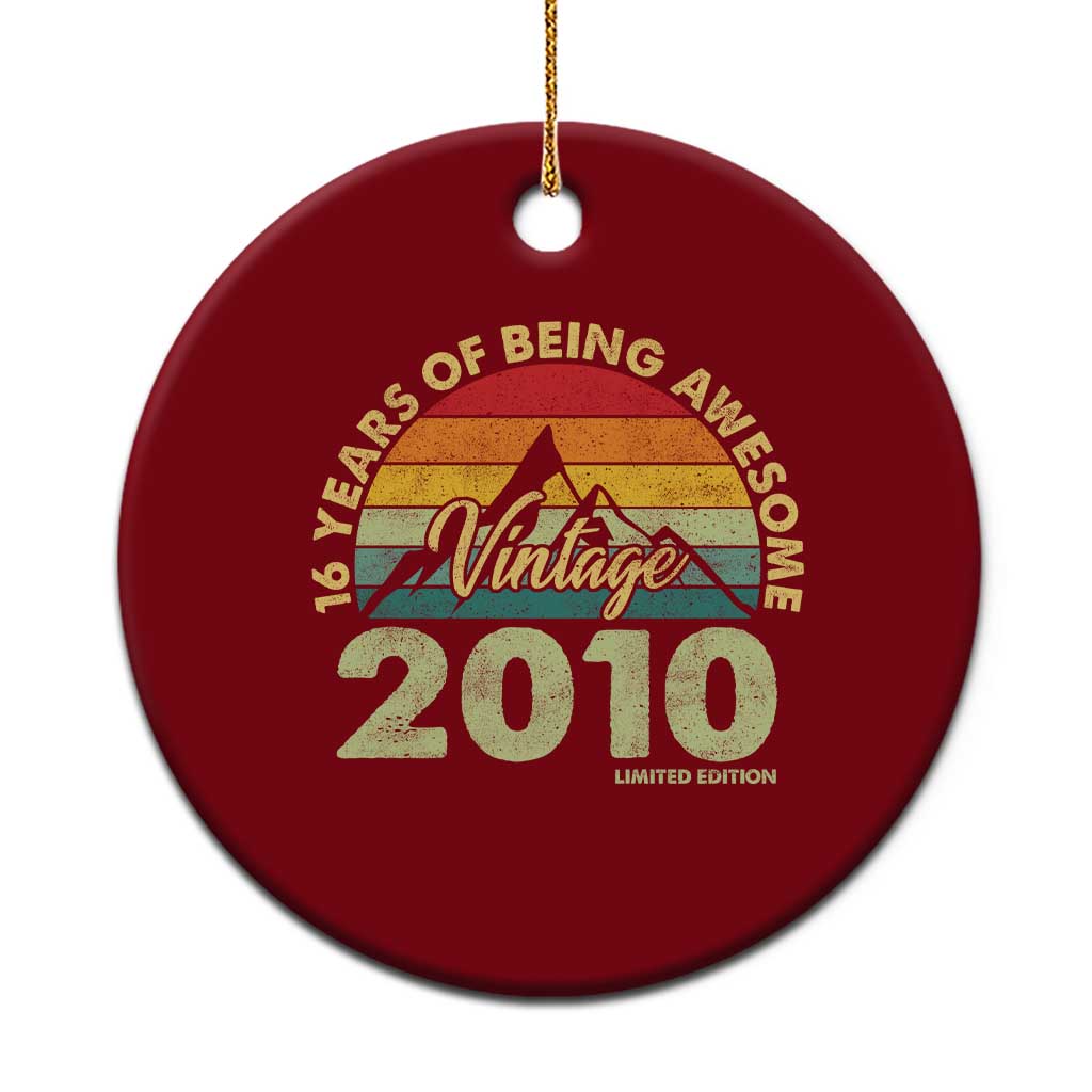 16th Birthday Ceramic Ornament Vintage 2010 Limited Edition 16 Year Old Gift