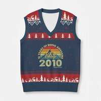 16th Birthday V-Neck Knit Sweater Vest Vintage 2010 Limited Edition 16 Year Old Gift