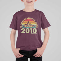 16th Birthday T Shirt For Kid Vintage 2010 Limited Edition 16 Year Old Gift