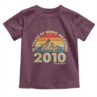 16th Birthday Toddler T Shirt Vintage 2010 Limited Edition 16 Year Old Gift