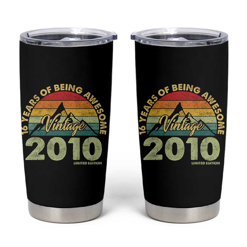 16th Birthday Tumbler Cup Vintage 2010 Limited Edition 16 Year Old Gift