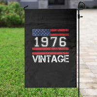 Vintage 50th Birthday Garden Flag Retro 1976 American Flag 50 Year Old