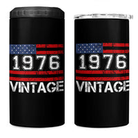 Vintage 50th Birthday 4 in 1 Can Cooler Tumbler Retro 1976 American Flag 50 Year Old