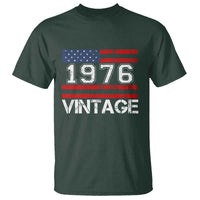 Vintage 50th Birthday T Shirt Retro 1976 American Flag 50 Year Old