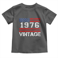 Vintage 50th Birthday Toddler T Shirt Retro 1976 American Flag 50 Year Old