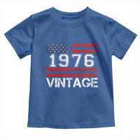 Vintage 50th Birthday Toddler T Shirt Retro 1976 American Flag 50 Year Old