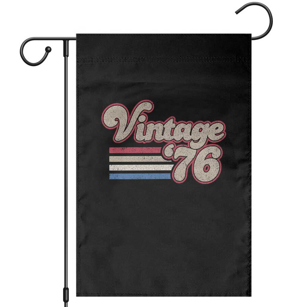 Vintage 50th Birthday Garden Flag Retro 1976 50 Year Old Stripes