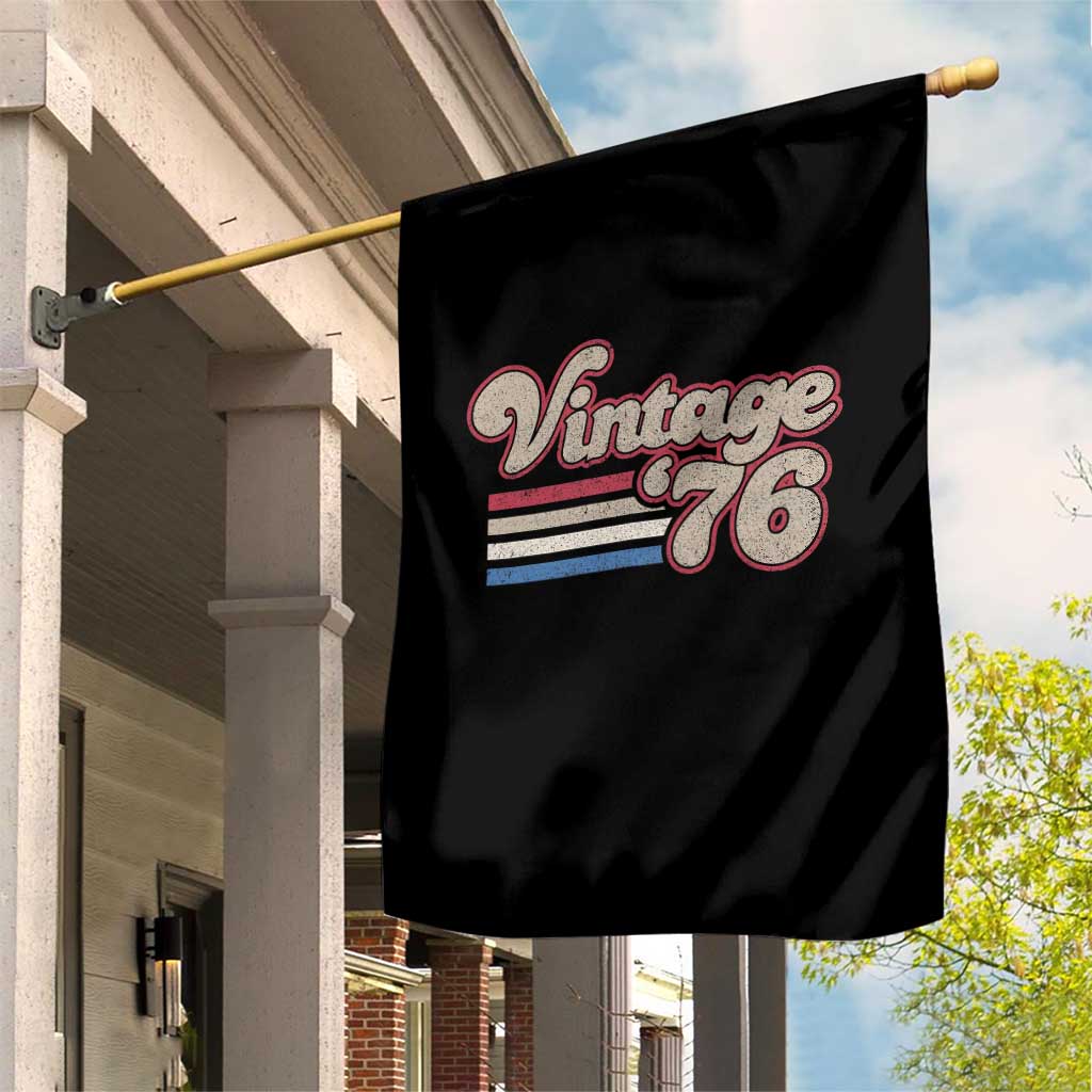 Vintage 50th Birthday Garden Flag Retro 1976 50 Year Old Stripes