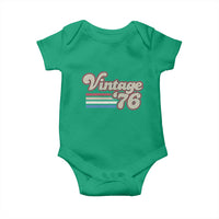 Vintage 50th Birthday Baby Onesie Retro 1976 50 Year Old Stripes