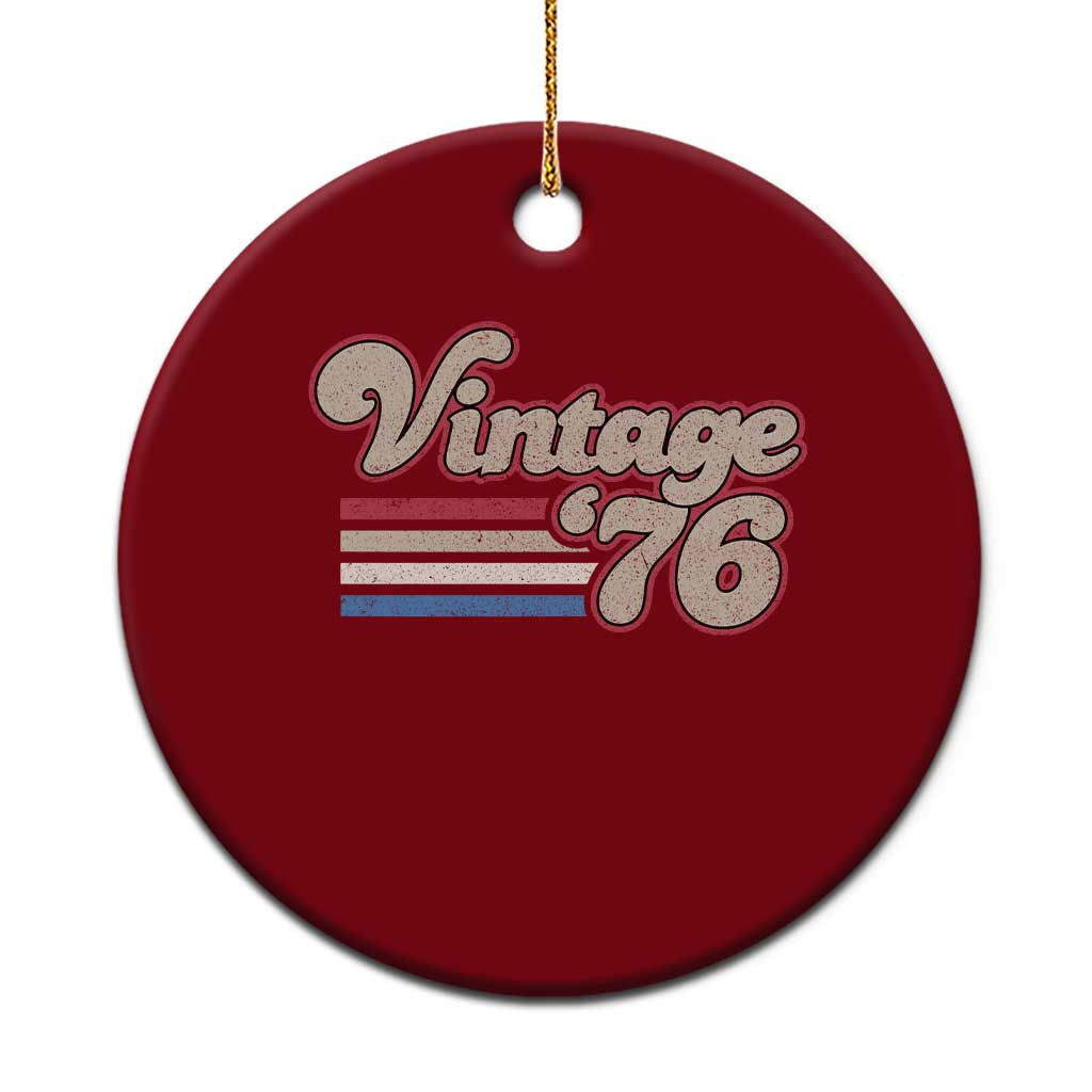 Vintage 50th Birthday Ceramic Ornament Retro 1976 50 Year Old Stripes