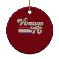 Vintage 50th Birthday Ceramic Ornament Retro 1976 50 Year Old Stripes