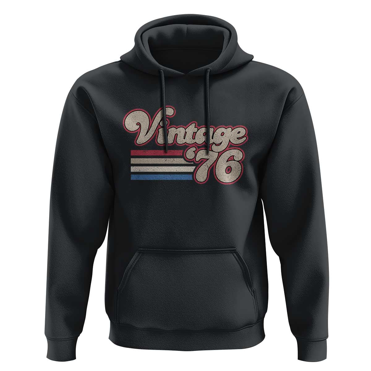Vintage 50th Birthday Hoodie Retro 1976 50 Year Old Stripes