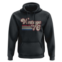 Vintage 50th Birthday Hoodie Retro 1976 50 Year Old Stripes