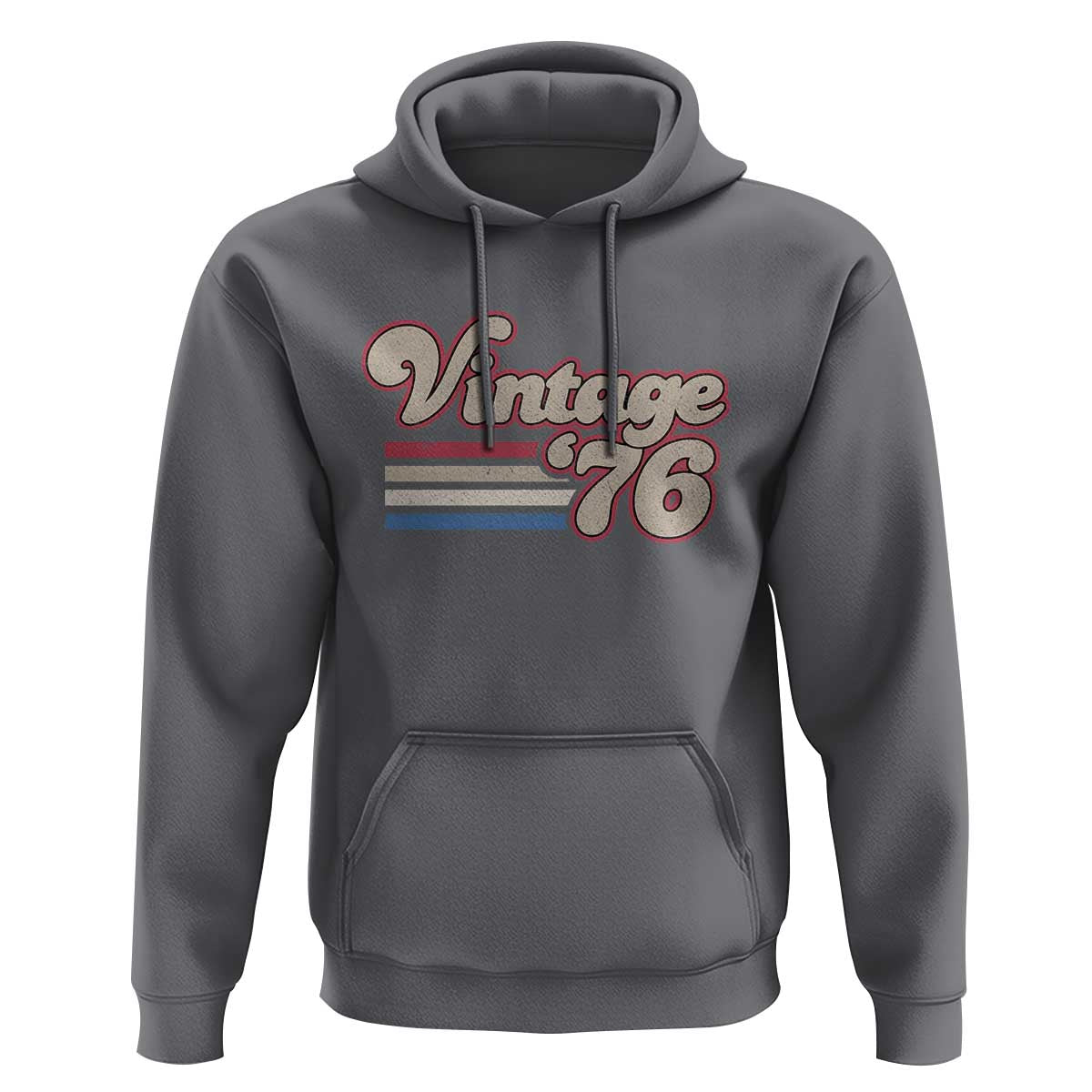 Vintage 50th Birthday Hoodie Retro 1976 50 Year Old Stripes