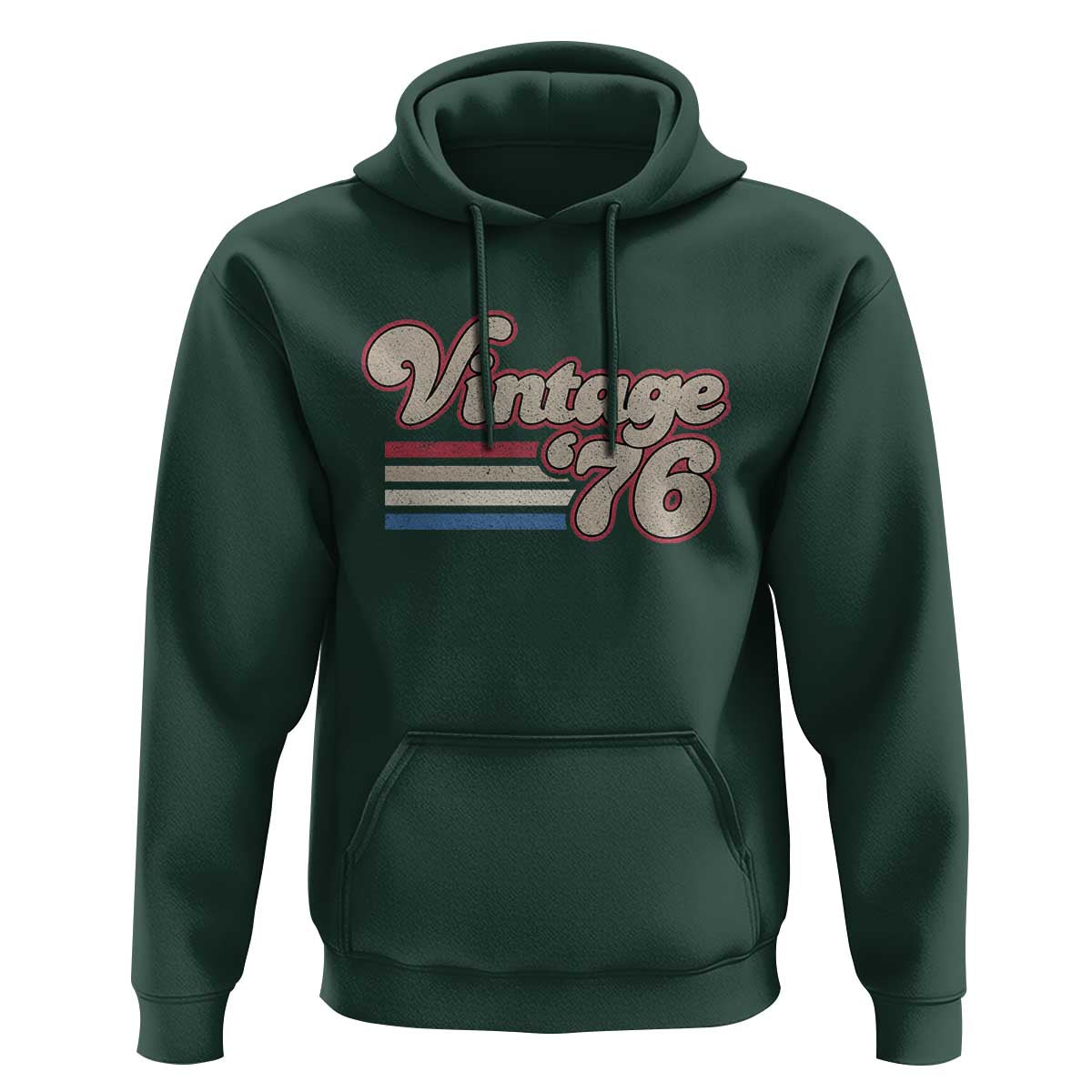 Vintage 50th Birthday Hoodie Retro 1976 50 Year Old Stripes