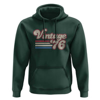 Vintage 50th Birthday Hoodie Retro 1976 50 Year Old Stripes