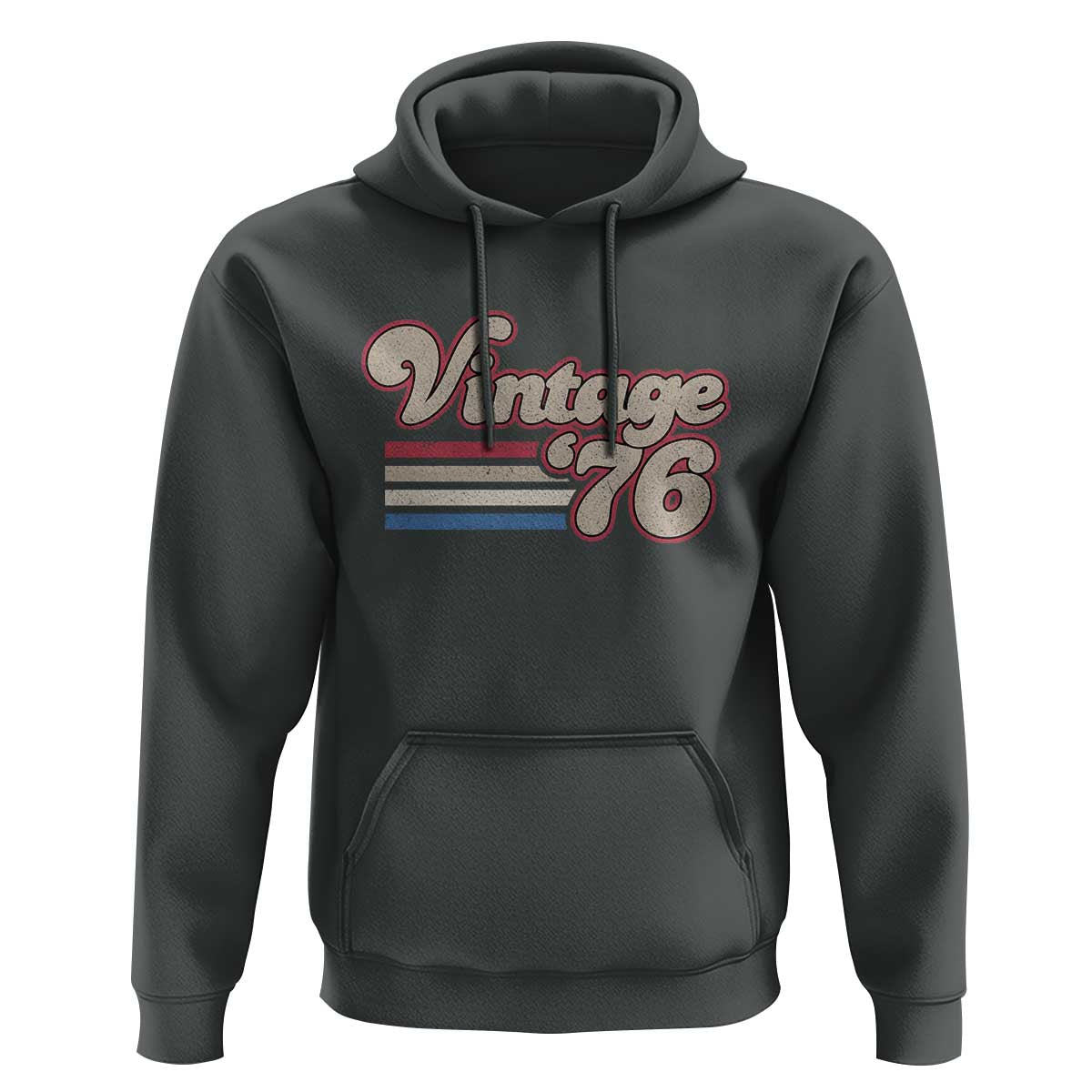 Vintage 50th Birthday Hoodie Retro 1976 50 Year Old Stripes