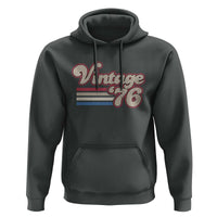 Vintage 50th Birthday Hoodie Retro 1976 50 Year Old Stripes