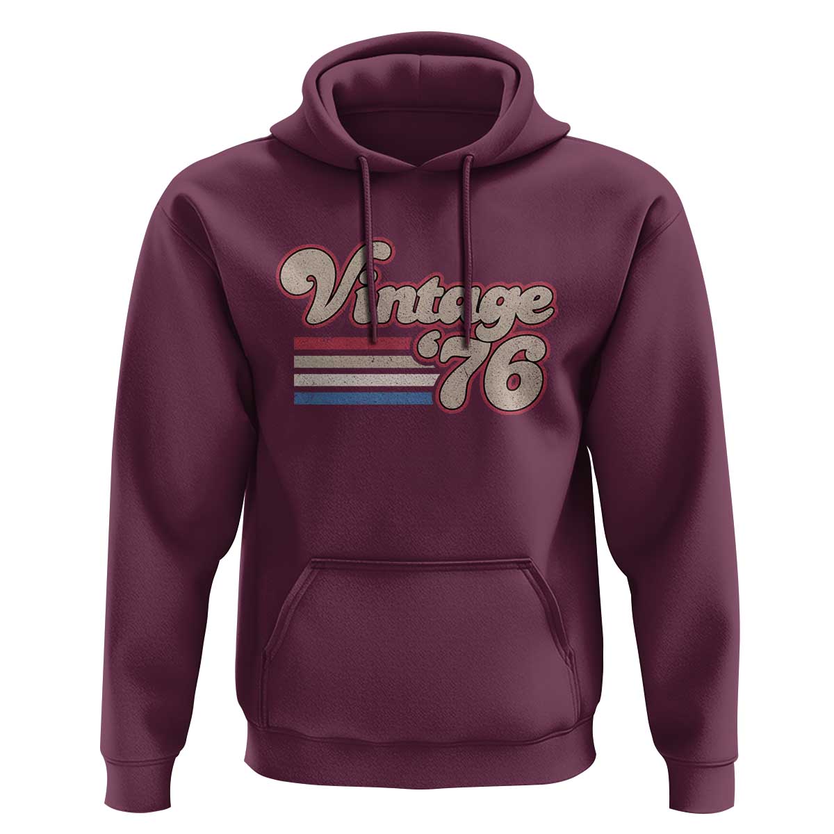 Vintage 50th Birthday Hoodie Retro 1976 50 Year Old Stripes