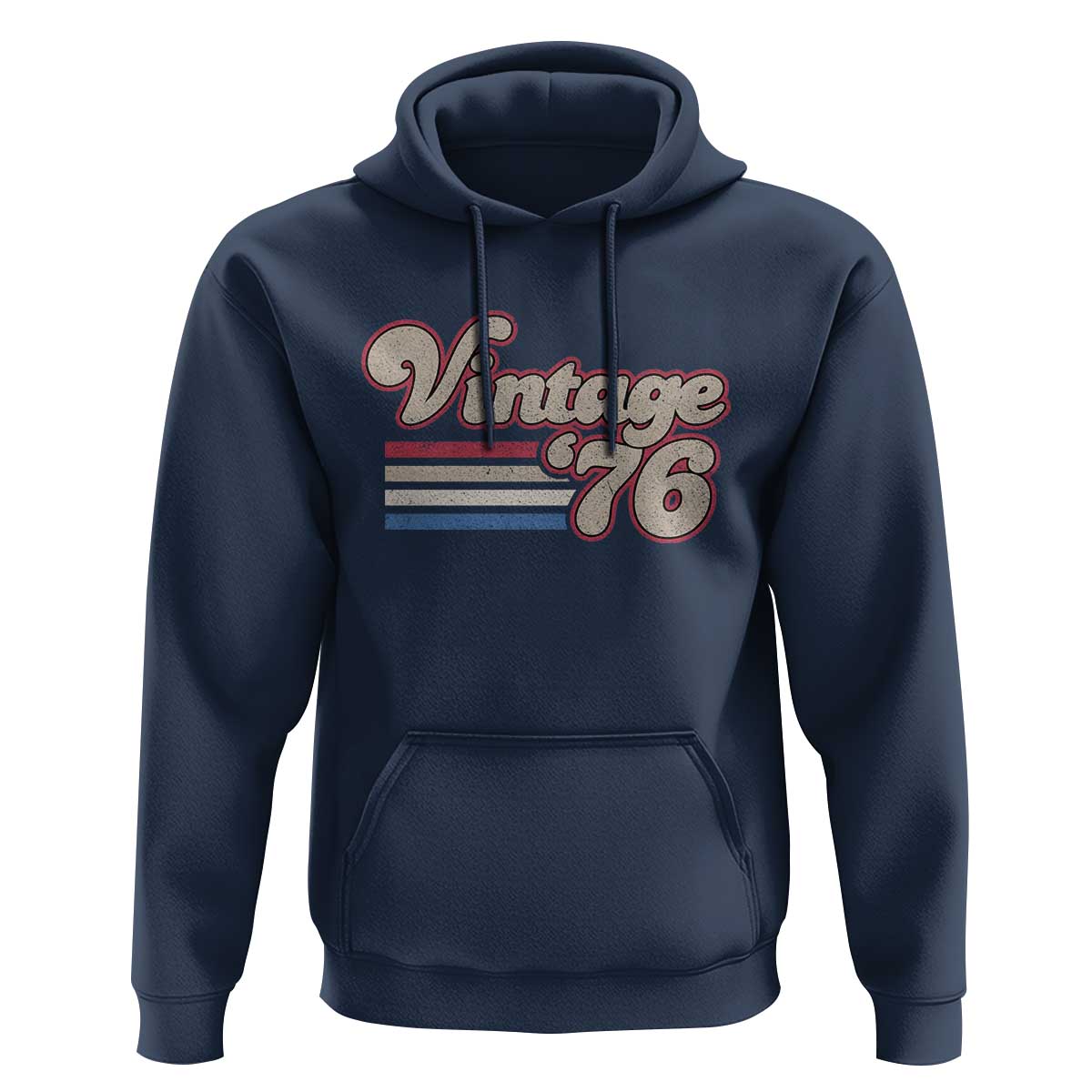 Vintage 50th Birthday Hoodie Retro 1976 50 Year Old Stripes