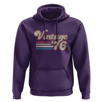 Vintage 50th Birthday Hoodie Retro 1976 50 Year Old Stripes