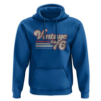 Vintage 50th Birthday Hoodie Retro 1976 50 Year Old Stripes
