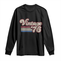 Vintage 50th Birthday Long Sleeve Shirt Retro 1976 50 Year Old Stripes