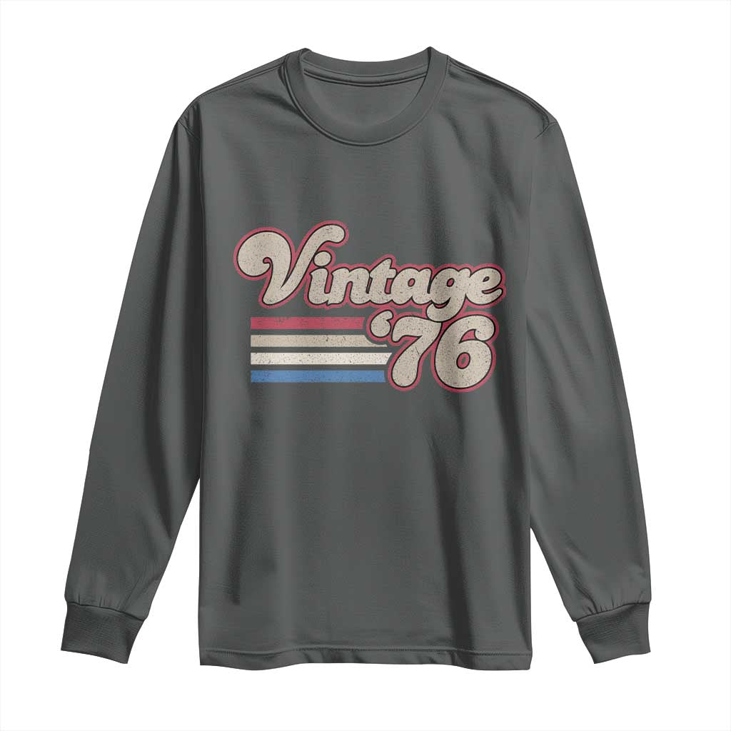 Vintage 50th Birthday Long Sleeve Shirt Retro 1976 50 Year Old Stripes
