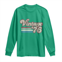 Vintage 50th Birthday Long Sleeve Shirt Retro 1976 50 Year Old Stripes
