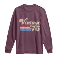 Vintage 50th Birthday Long Sleeve Shirt Retro 1976 50 Year Old Stripes