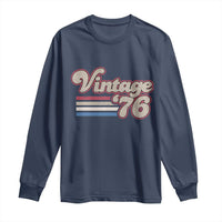 Vintage 50th Birthday Long Sleeve Shirt Retro 1976 50 Year Old Stripes