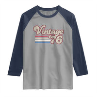 Vintage 50th Birthday Raglan Shirt Retro 1976 50 Year Old Stripes