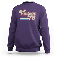Vintage 50th Birthday Sweatshirt Retro 1976 50 Year Old Stripes