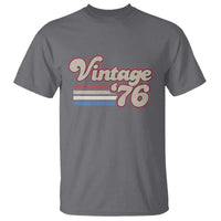 Vintage 50th Birthday T Shirt Retro 1976 50 Year Old Stripes