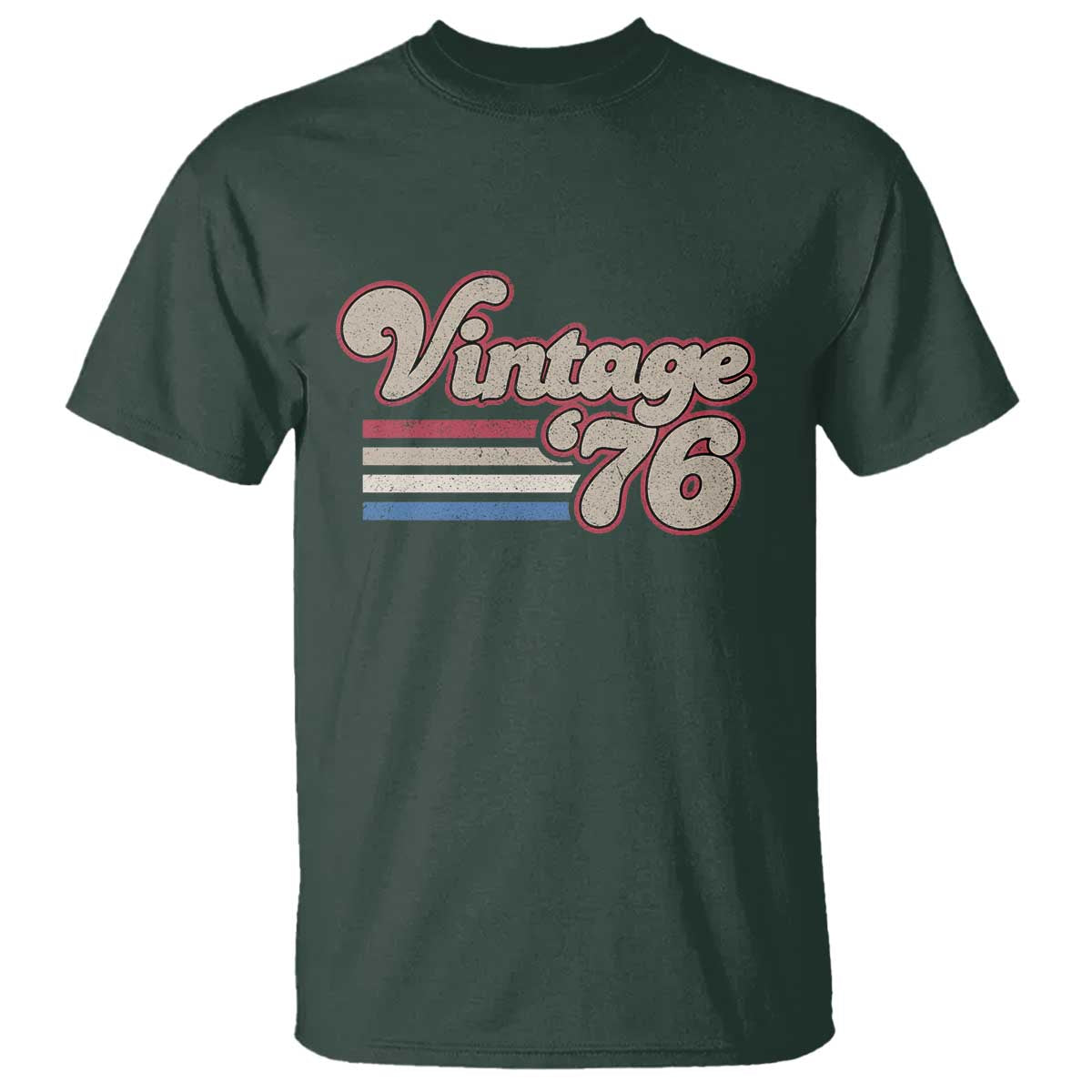 Vintage 50th Birthday T Shirt Retro 1976 50 Year Old Stripes