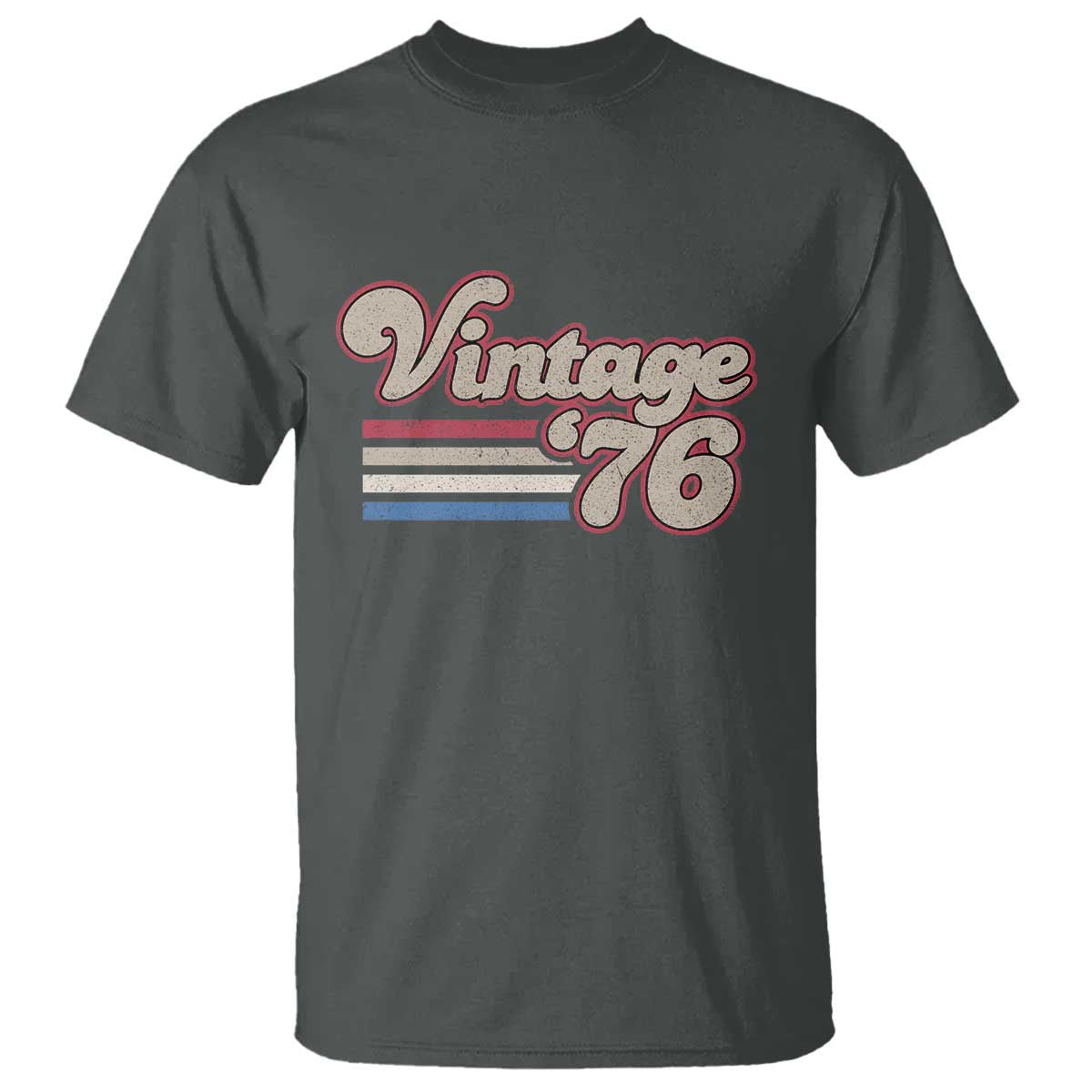 Vintage 50th Birthday T Shirt Retro 1976 50 Year Old Stripes