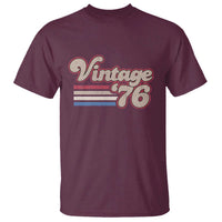 Vintage 50th Birthday T Shirt Retro 1976 50 Year Old Stripes