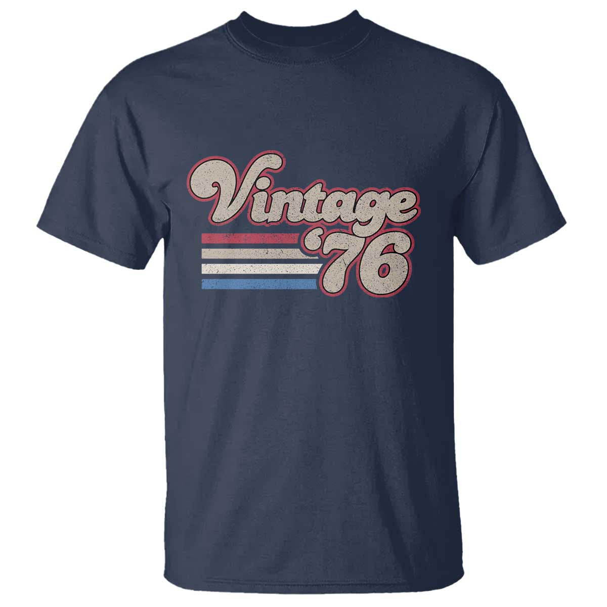 Vintage 50th Birthday T Shirt Retro 1976 50 Year Old Stripes
