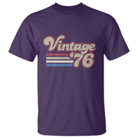 Vintage 50th Birthday T Shirt Retro 1976 50 Year Old Stripes