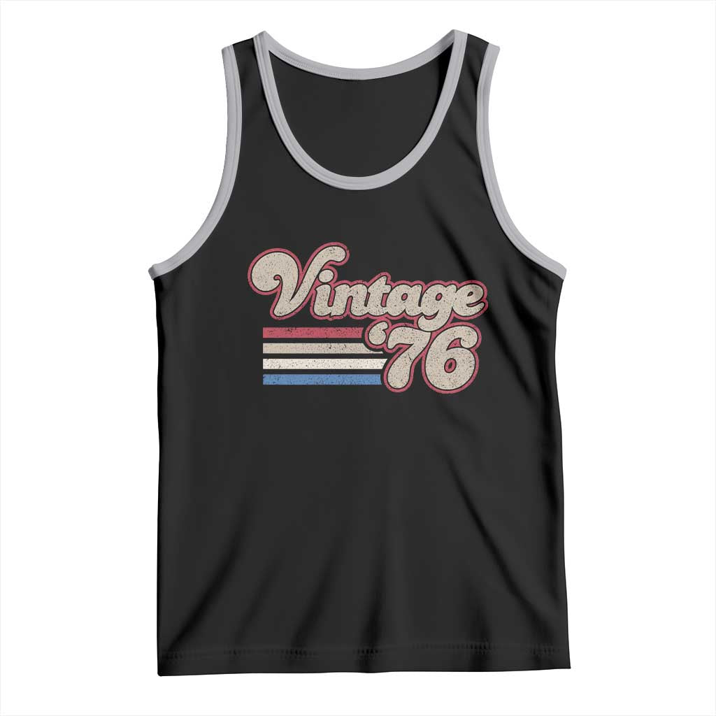Vintage 50th Birthday Tank Top Retro 1976 50 Year Old Stripes
