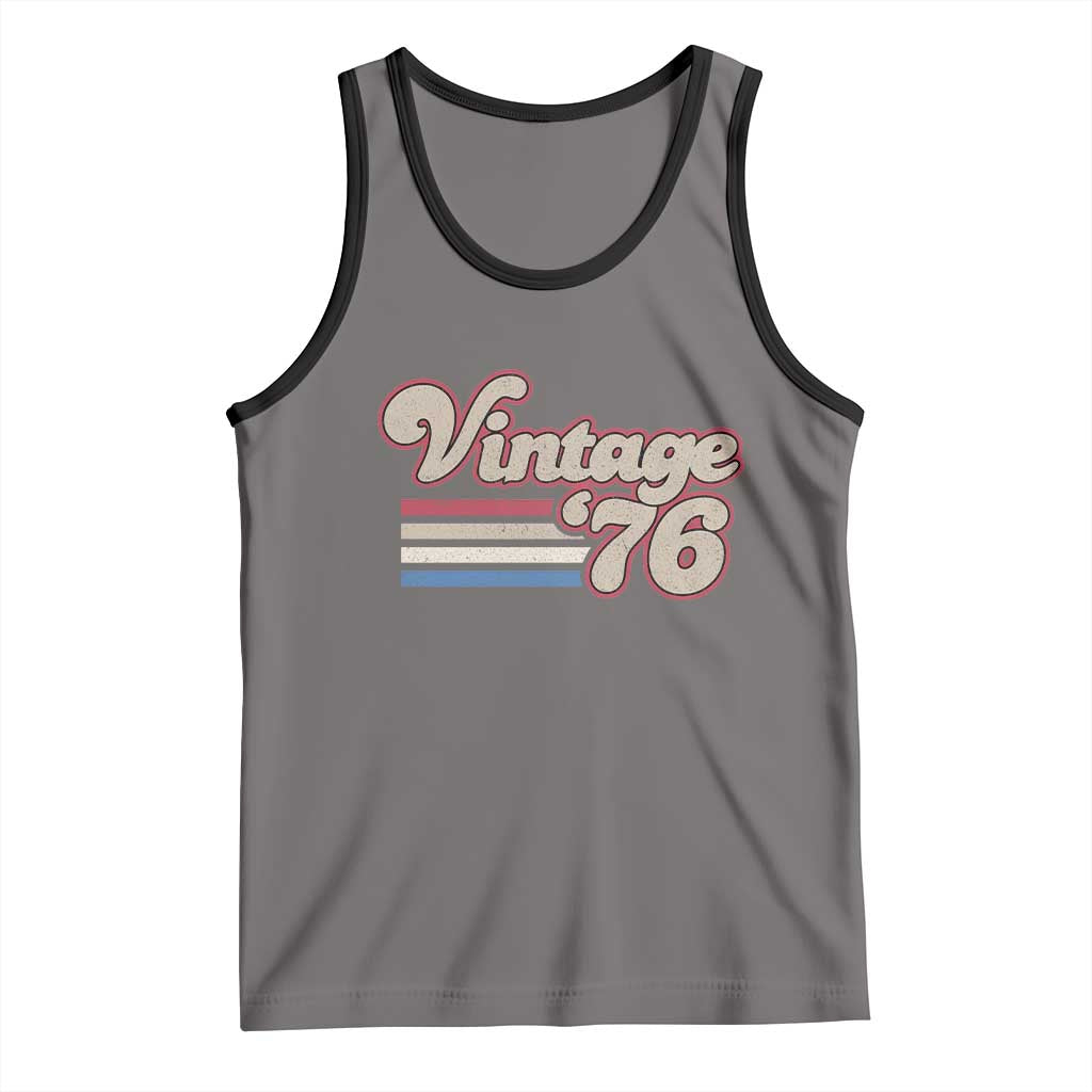 Vintage 50th Birthday Tank Top Retro 1976 50 Year Old Stripes