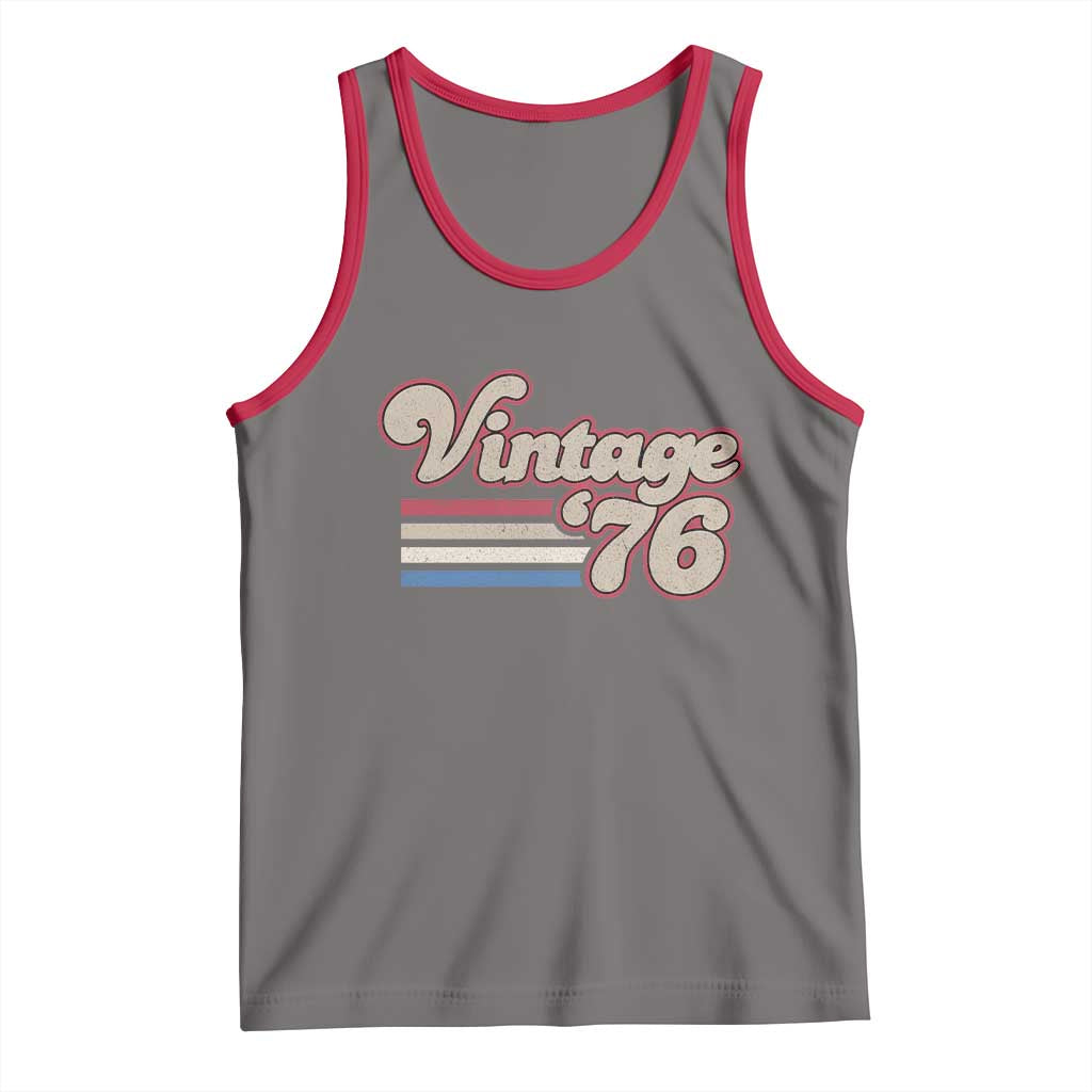 Vintage 50th Birthday Tank Top Retro 1976 50 Year Old Stripes