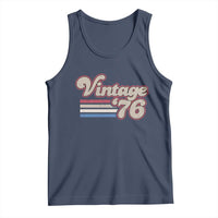 Vintage 50th Birthday Tank Top Retro 1976 50 Year Old Stripes