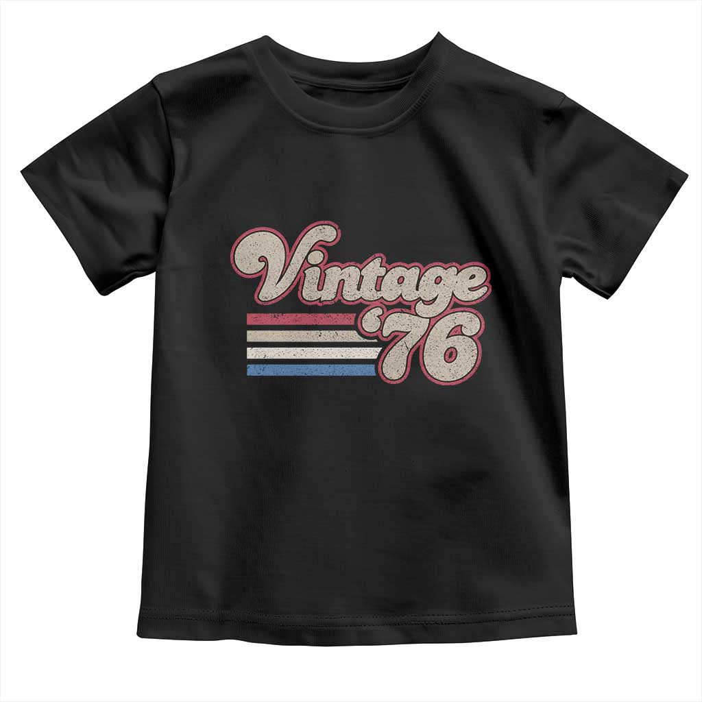 Vintage 50th Birthday Toddler T Shirt Retro 1976 50 Year Old Stripes