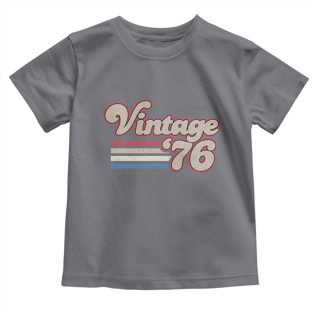 Vintage 50th Birthday Toddler T Shirt Retro 1976 50 Year Old Stripes