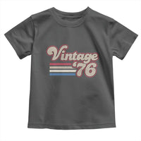 Vintage 50th Birthday Toddler T Shirt Retro 1976 50 Year Old Stripes