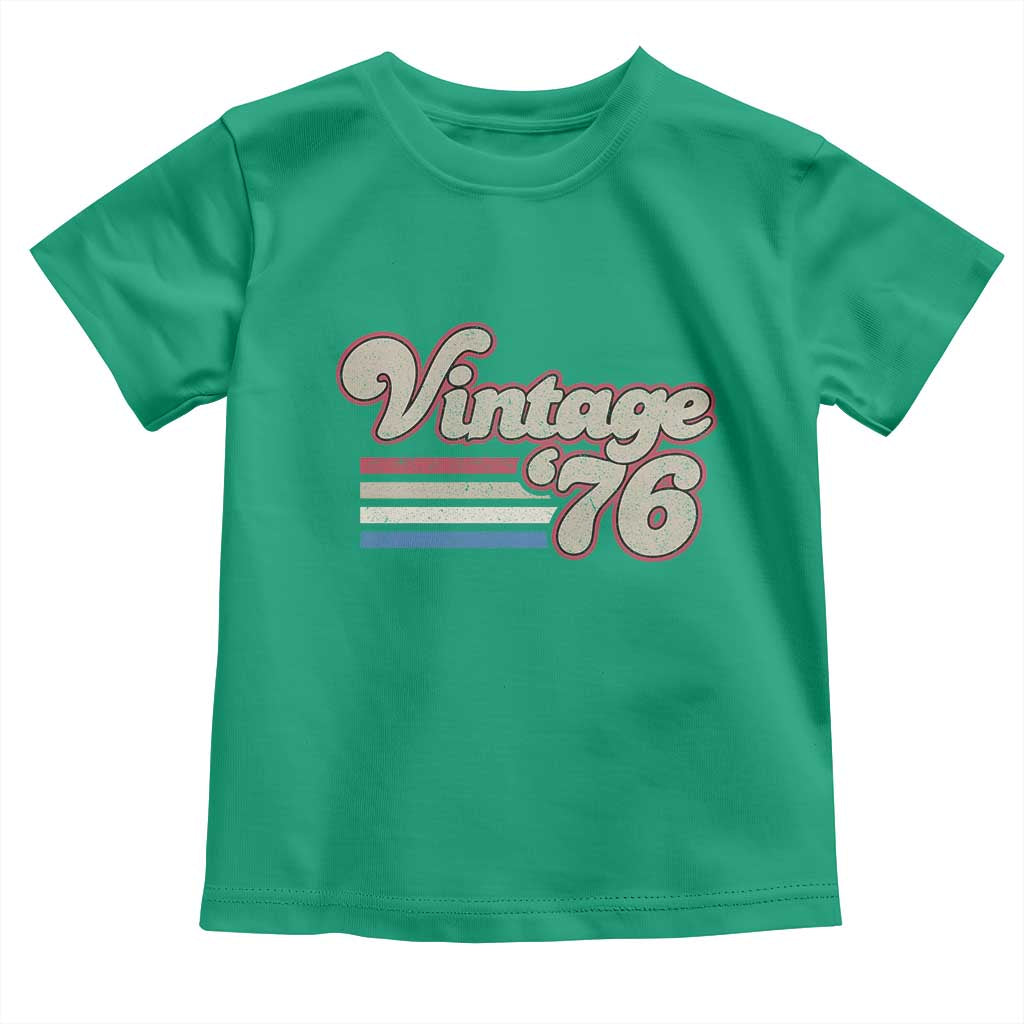 Vintage 50th Birthday Toddler T Shirt Retro 1976 50 Year Old Stripes