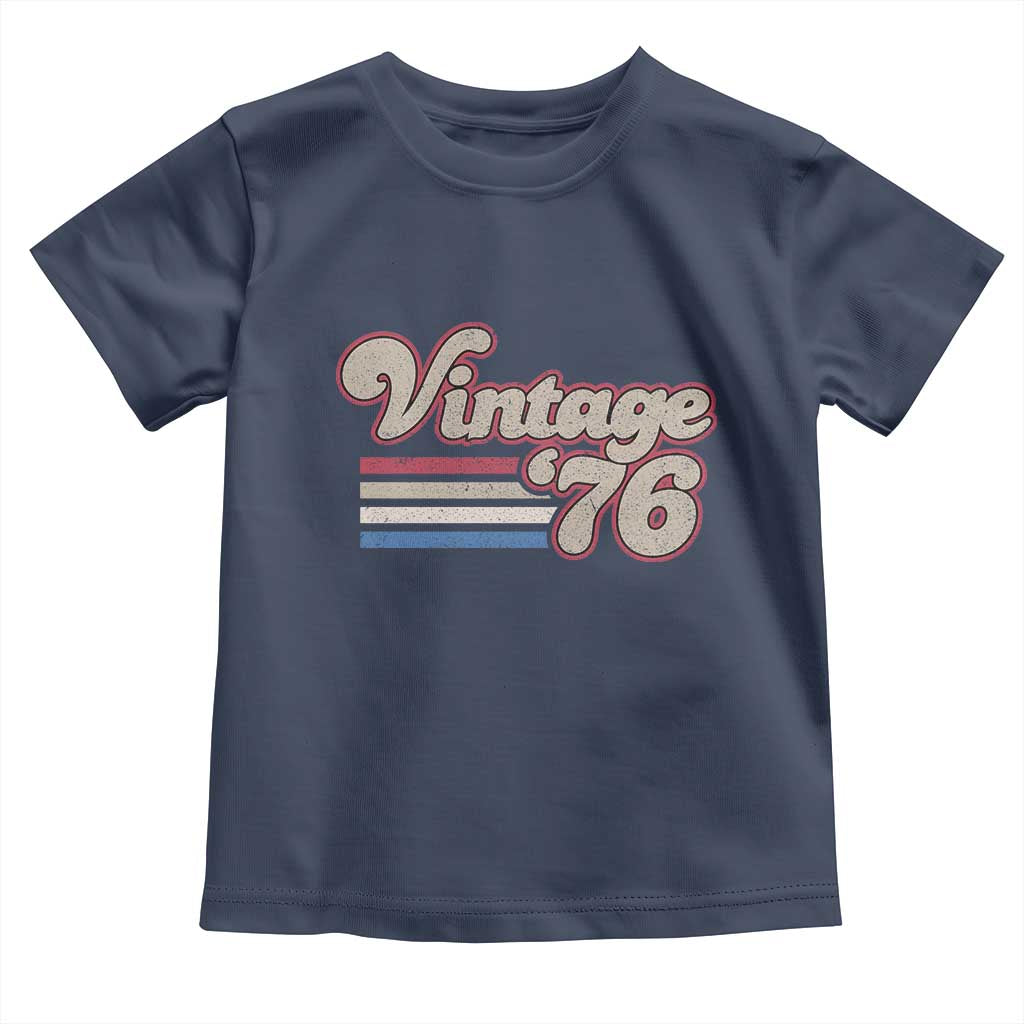 Vintage 50th Birthday Toddler T Shirt Retro 1976 50 Year Old Stripes