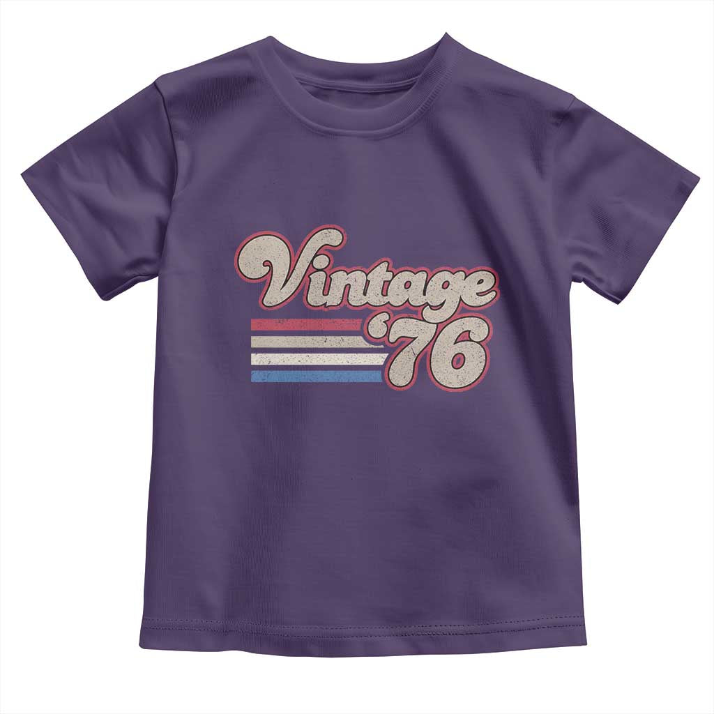 Vintage 50th Birthday Toddler T Shirt Retro 1976 50 Year Old Stripes