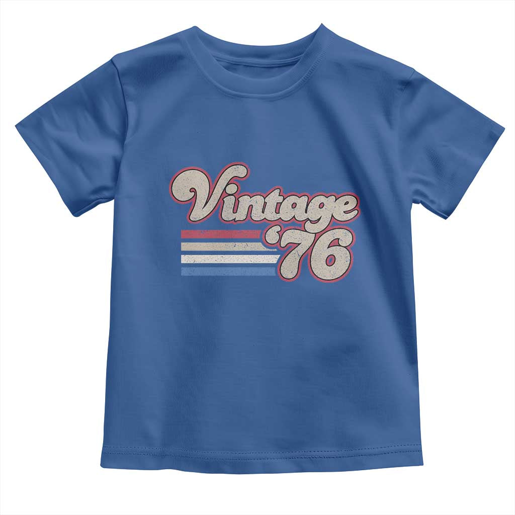 Vintage 50th Birthday Toddler T Shirt Retro 1976 50 Year Old Stripes